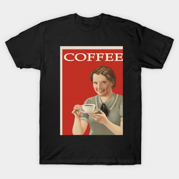 Coffee - Retro Advertising T-Shirt by CozyCanvas